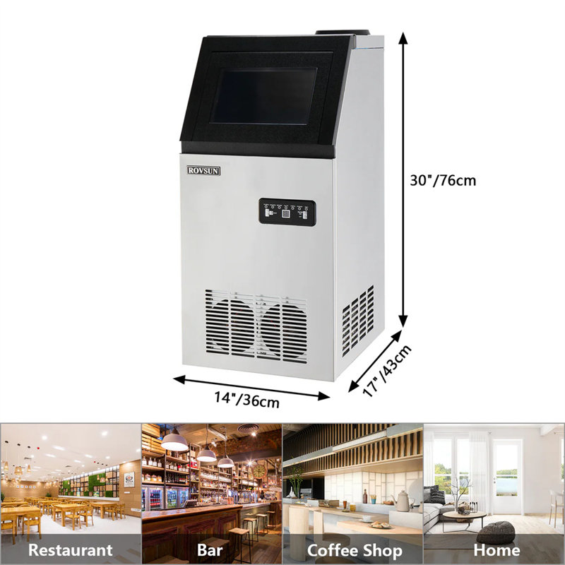 Comptoir de machine à glace 14 po 110 lb 495 W 115 V