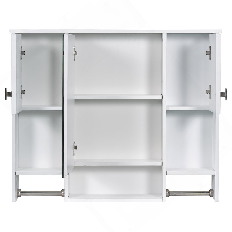 Armoire à pharmacie murale avec barre à serviettes 35 po x 28 po, Blanc