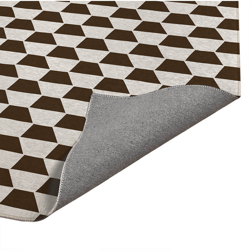 Tapis de bureau léger Hex, 72" W x 48" D, Brun moka