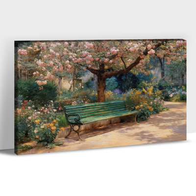 Printemps, campagne, art mural sur toile, chalet de montagne avec fleurs sauvages, photos rustiques pour chambre à coucher, salon, bureau, encadré, prêt à être suspendu, 12 po x 16 po