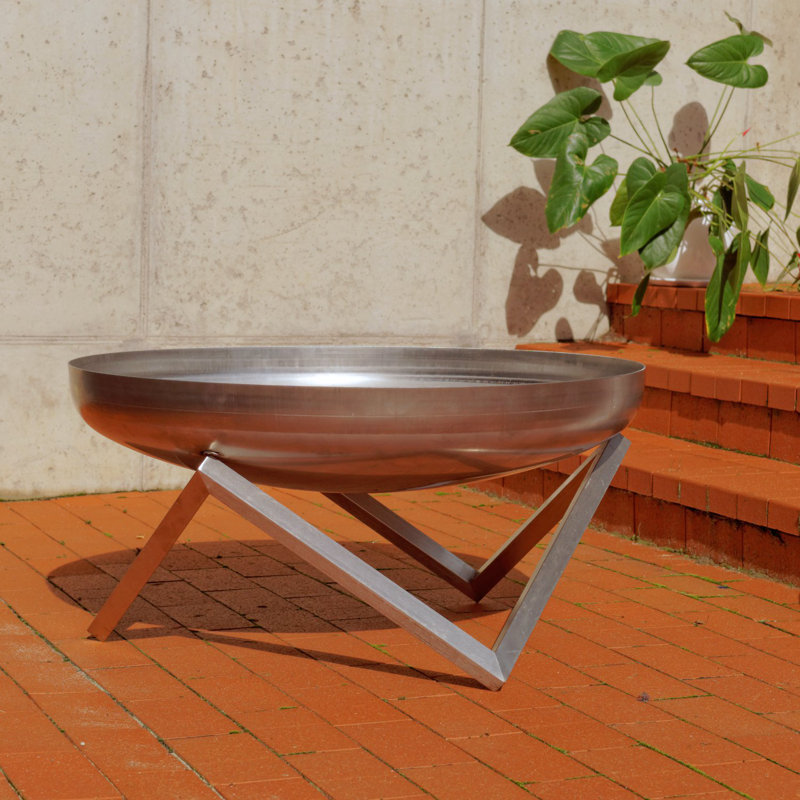 Round Smokeless Fire Pit, Silver