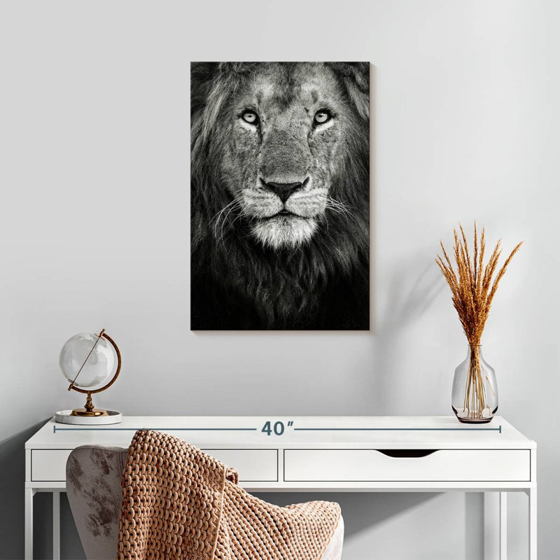 Portrait de lion royal Brampt, H 24 po x l 16 po