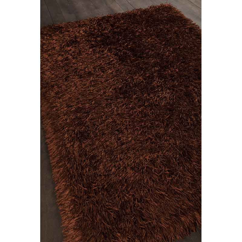 Poligan Hand Loomed Area Rug in Brown, Rectangle 7'9" x 10'6"