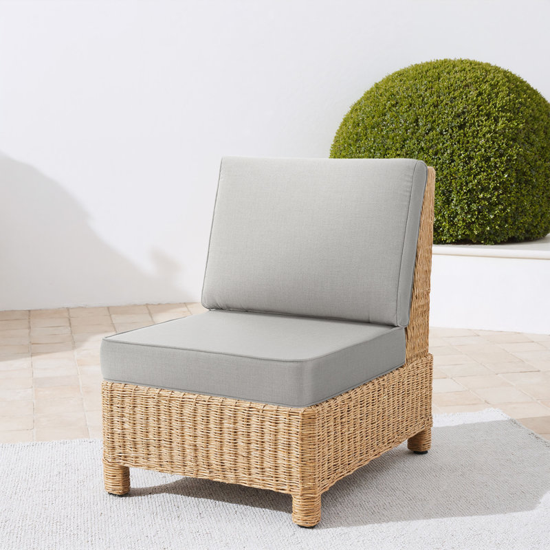 Coussin de siège / dossier extérieur Ellery Sunbrella, Gris clair