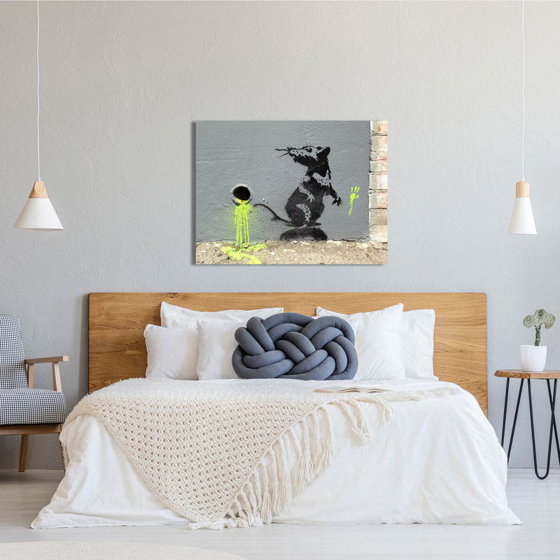 3BY6467 Orange Drive, Los Angeles by Anonymous (attributed To Banksy) - Wrapped Canvas Painting, 70cm H x 100cm W x 4cm D