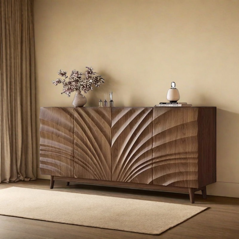 Retro Style Home Sideboard, 35.43" H x 59.06" W x 15.75" D