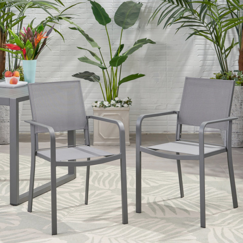 Fauteuil de patio Westman, Gris métallique / gris foncé