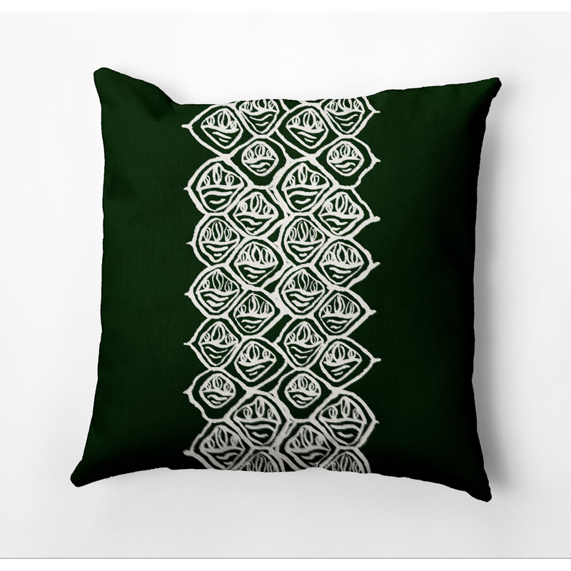 Housse et insert rectangulaires en coton, Vert foncé, 18" x 18"