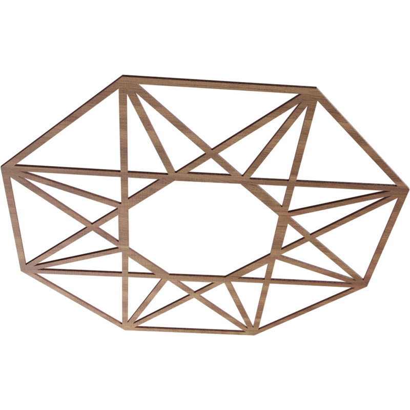 Médaillon de plafond perforé 30 po x P 11 po x P 11 po x P 8 po Guardian, Noyer, H 38 po x l 38 po x P 0,38 po