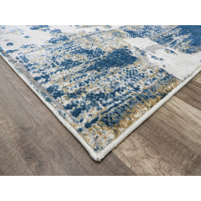 Tapis bleu Navarra Auden