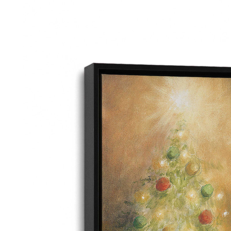 «Santa Christmas Dreams» par Dogwood, L 8 po x H 12 po, Noir, Toile avec cadre