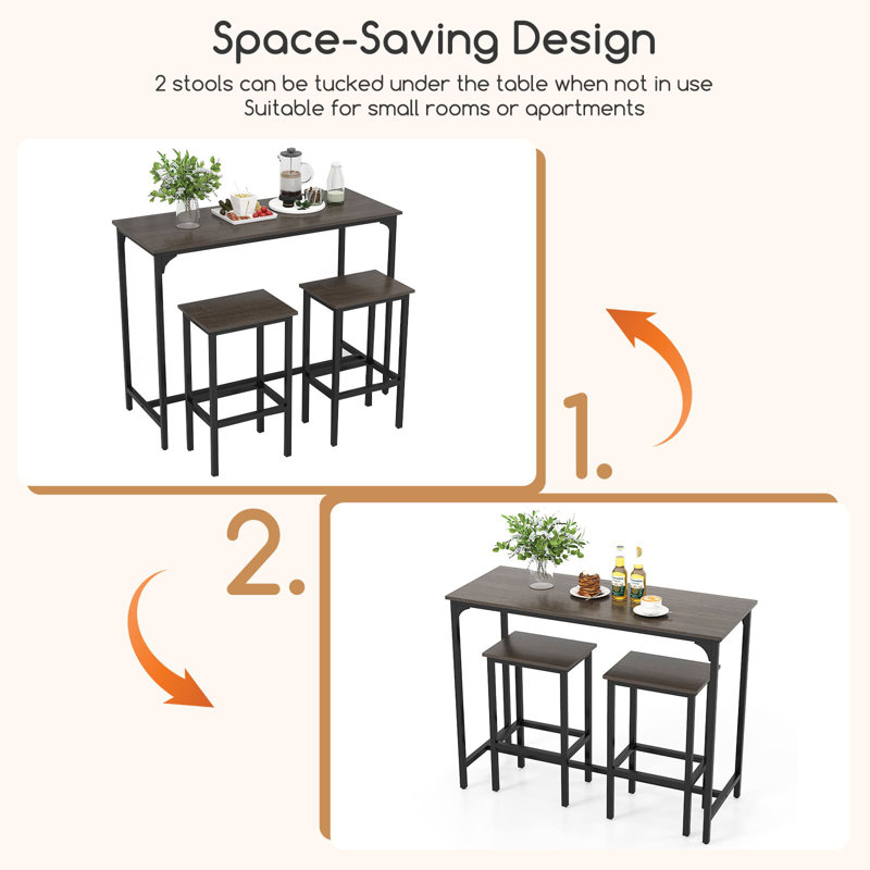 2 - Person Dining Set, Grey