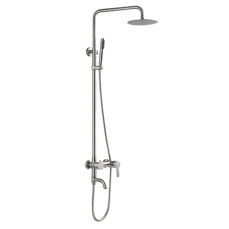 Katori Triple Function Outdoor Shower with Single Lever Handle Stainless Steel, Matte Black