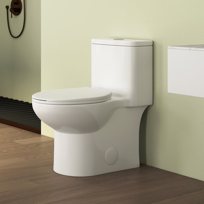 Dublin 1.1/ 1.6 GPF Elongated Chair Height Floor Mounted One-Piece Toilet (Seat Included)