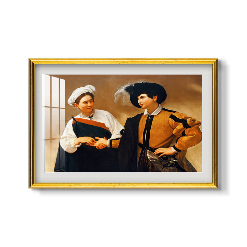 La Diseuse de bonne aventure (Version Capitoline), vers 1599 - Caravage - Estampe encadrée sur mesure