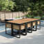Ensemble de patio 18 pièces en bois d'acacia avec coussins - salle à manger pour 8 personnes-734745237