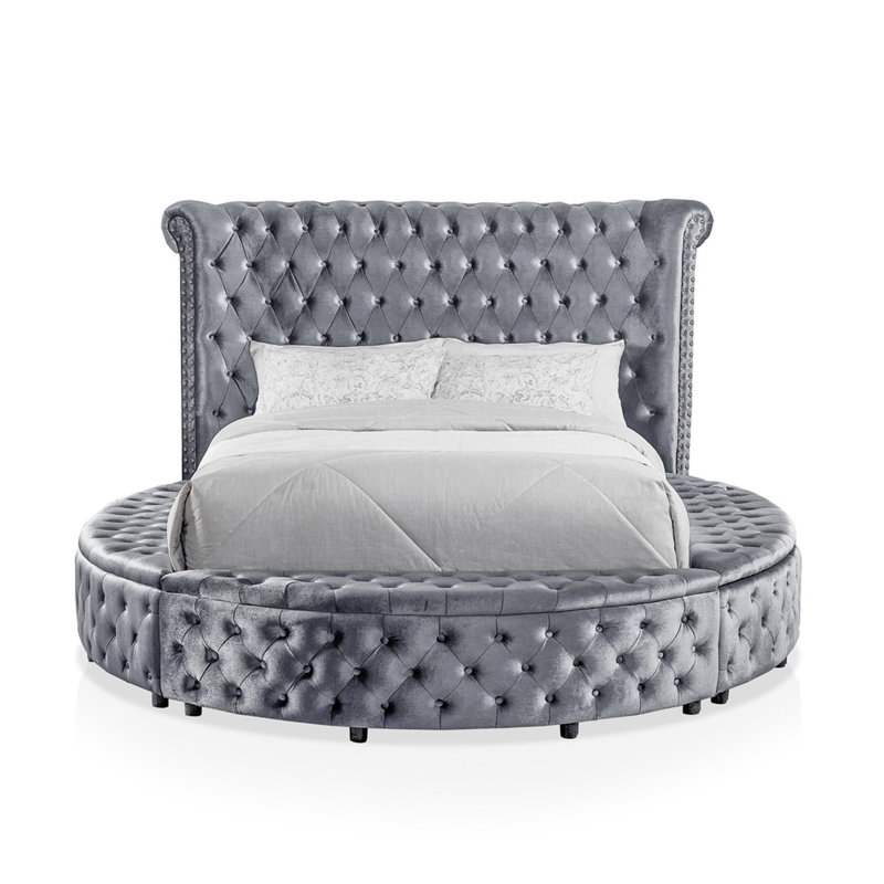 Lit de style contemporain, Grey, Queen