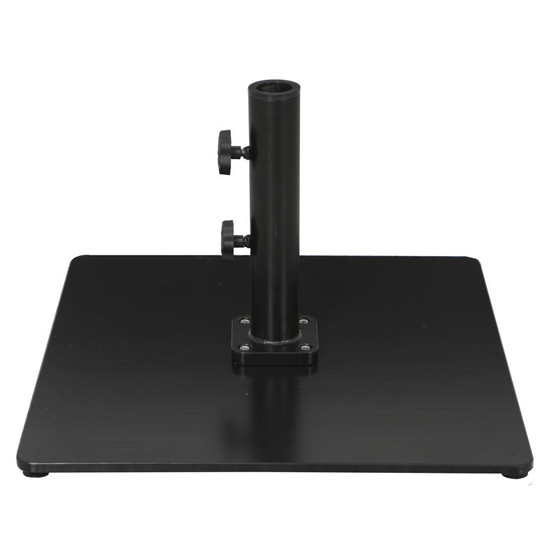 Base de parasol autoportante Islais, H 14 po x l 24 po x P 24 po, Noir