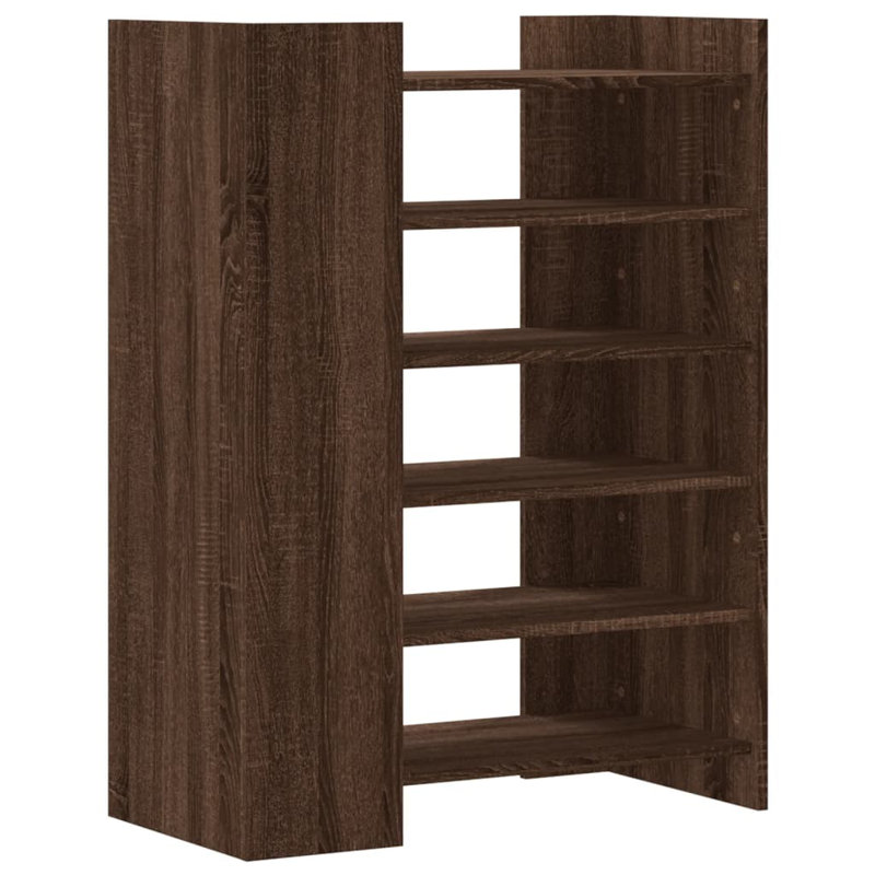 Shoe Cabinet 74.5X37.5X100 Cm Engineered Wood, Brown Oak