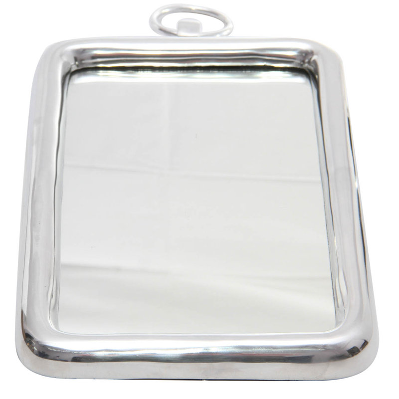 18" Silver Aluminum Framed Accent Mirror