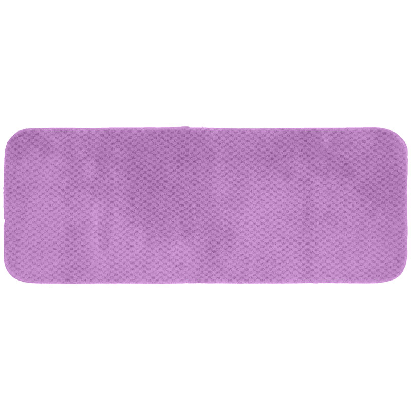 Juliahna Nylon Bath Rug with Non-Slip Backing, Runner 22" x 60", Purple