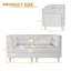 Canapé rembourré capitonné beige en velours côtelé avec dossier coussiné-1937389006