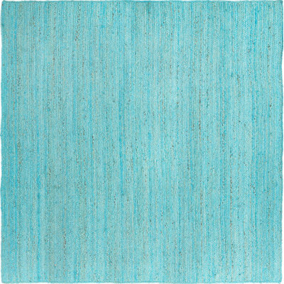 Tapis vert-bleu tressé Luceal
