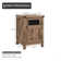 Ariellah 26'' Farmhouse End Side Table with Charging Station and Adjustable Storage Shelf