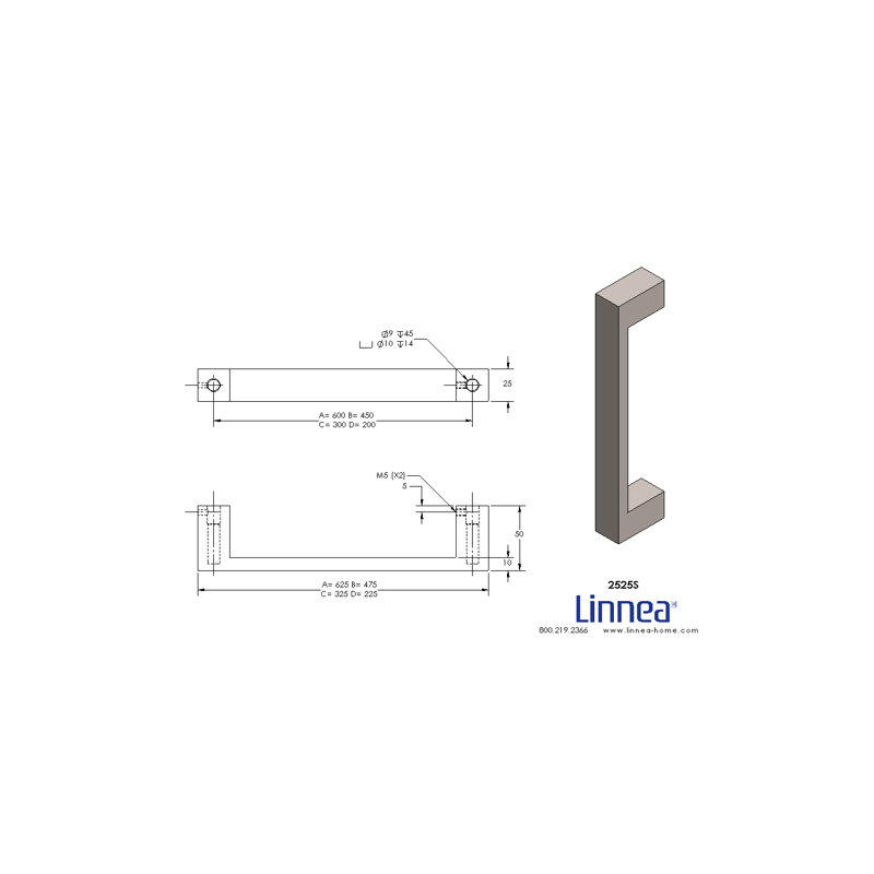 Appliance Pull, Polish Stainless Steel, 17.72"