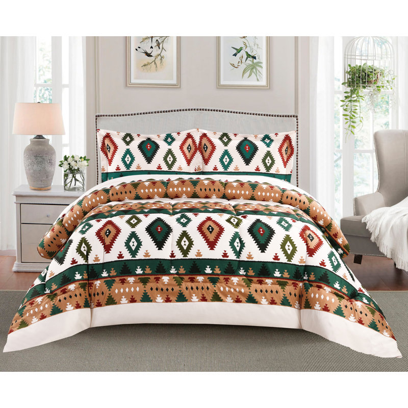 Andeana Polyester Floral Bedspread with Pillow Shams, 270 x 250cm Bedspread + 2 Shams