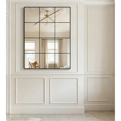 Bathroom Mirror, Rectangular Metal Frame Wall Mirror - Shatter Resistant Safety Glass, Edge To Edge Clarity, Dual Installation Flexibility