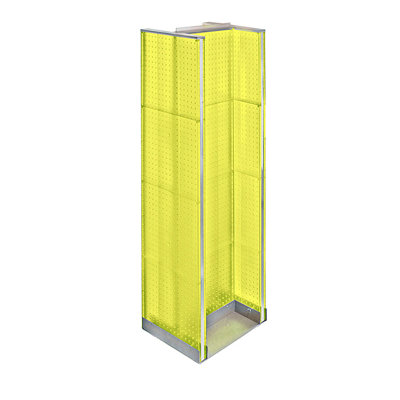 Présentoir de plancher perforé H-Unit sur base pivotante. Support à roulettes. Taille du panneau: l 16 po x H 60 po