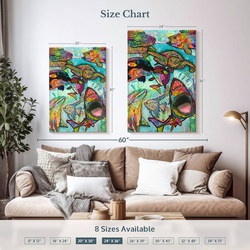 Brampt Water Wild, 36" H x 24" W