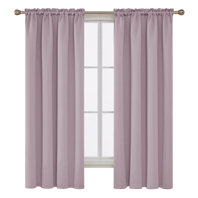 Andreea Blackout Curtain Pair, 140 W x 290 D cm, Light Pink