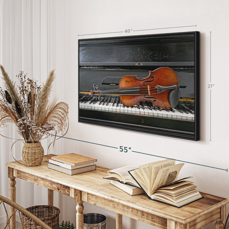 Violon piano, reproduction sur toile, H 27 po x l 40 po
