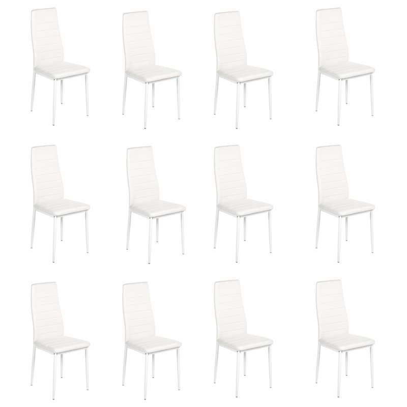 Monteen 47.5cm H Upholstered Metal Upholstered Back Side Chair, White