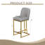 Ensemble de 2 chaises de bar de style moderne avec une conception simple, des tabourets hauts confortables au design créatif et des chaises de salle à manger flexibles convenant aux bars, aux restaurants ou aux comptoirs de cuisine-2111306890