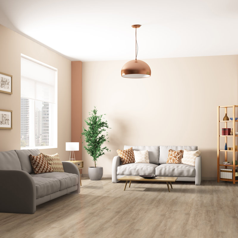 Parkland Refined Oak 7 in. x 48 in. 5mm 12mil Waterproof Rigid Core Luxury Vinyl Plank Flooring, Refined Oak, 12 MIL