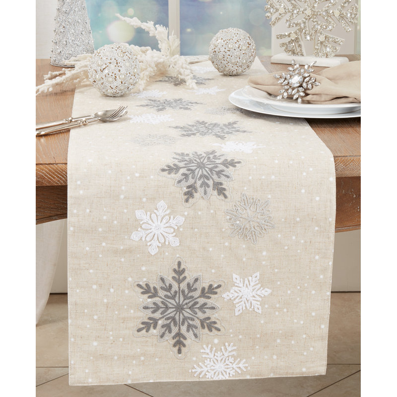 Whimsical Snowflakes Table Runner