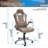 High Back Executive Sport Race Office Chair With Flip-Up Arms, Camel