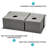 Double Bowl  Farmhouse Sink- 36" X 20" X 9" Stainless Steel Apron Front Kitchen Sink 16 Gauge With Two 9" Deep Basin