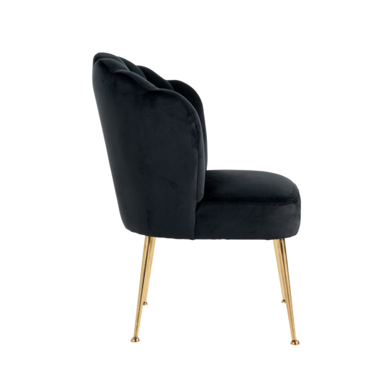 Pippa Upholstered Dining Chair, Khaki, Gold