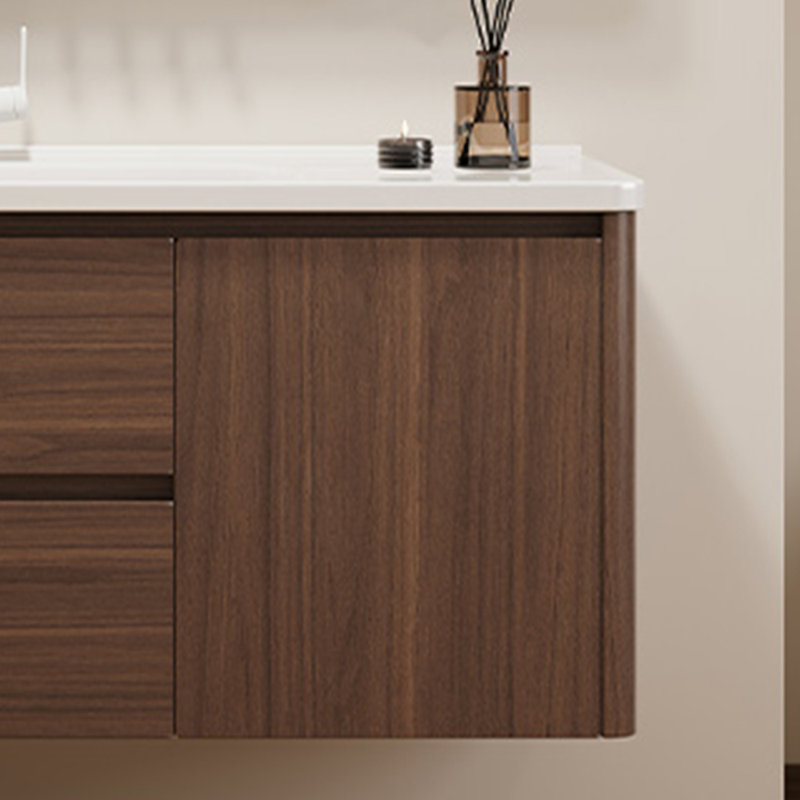 Armoire de salle de bain rétro, 47.64", Marron foncé