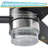 Starletta 54 in. 3 Blade Brushed Carbon Ceiling Fan with Remote Control, Dimmable LED Light Kit, and Reversible Motor-1369213201-1369213214