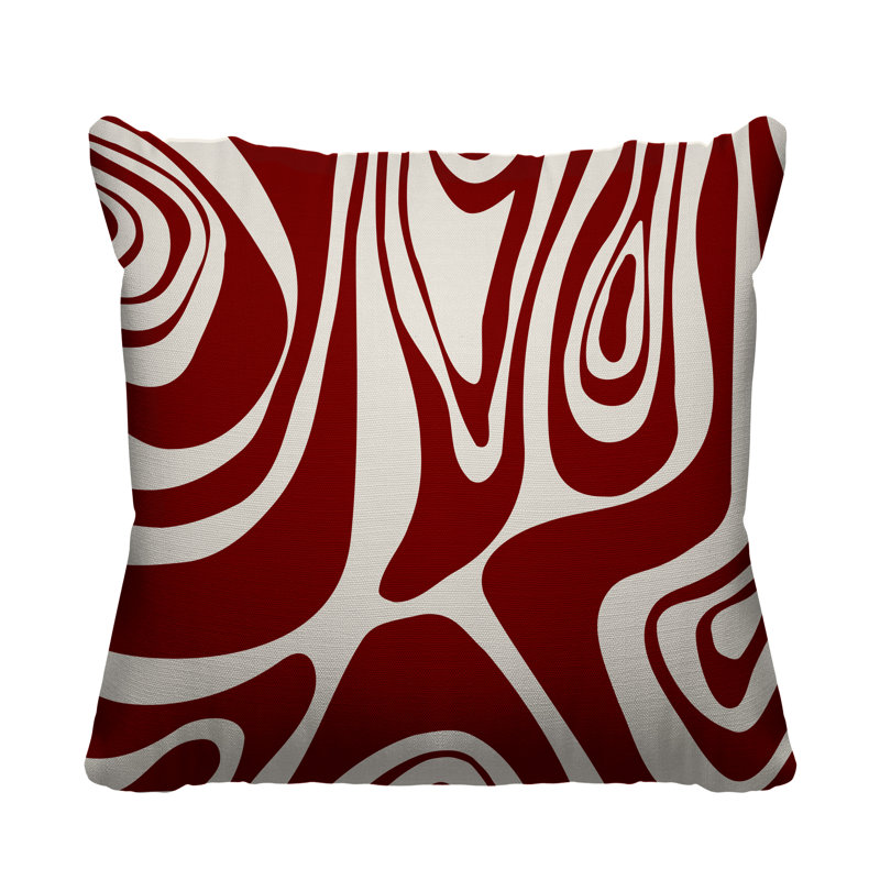 Housse et insert de coussin extérieur carré Cooper, L 17 po x H 17 po, Rouge