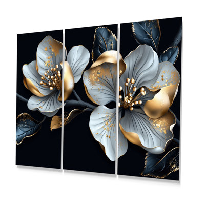Or et gris clair de lune Bloom Apple Blossom II