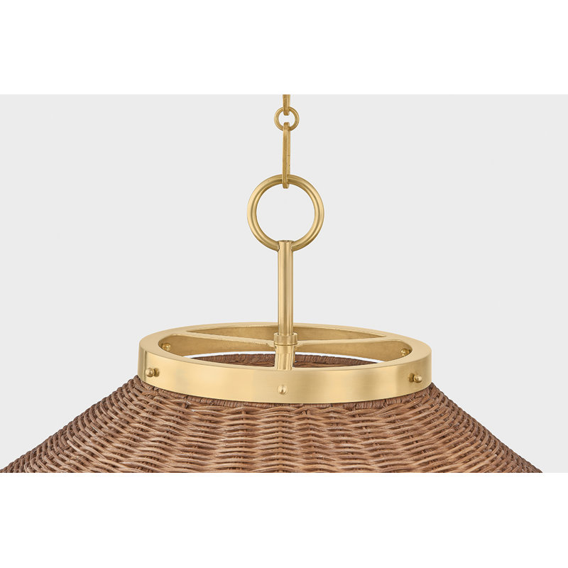Lustre Kensington en laiton vieilli par Mark D. Sikes