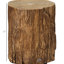 Tabouret d'arbre en béton, table d'appoint décorative avec plateau rond, pour une utilisation intérieure et extérieure, finition naturelle, polyvalente, peut supporter jusqu'à 198 lb de table, et pour l'extérieur, capacité