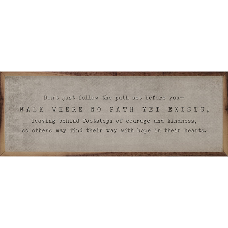 Don't Walk The Path, H 4 po x l 12 po, Blanc