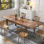 Table de salle à manger extensible en bois 106,3 po pour 8 à 12 personnes-1388976909